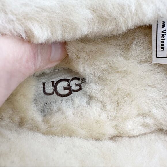 UGG Ansley exotic calf skin cheetah sheepskin lined slipper moccasin Sz 6‎ - Picture 14 of 16